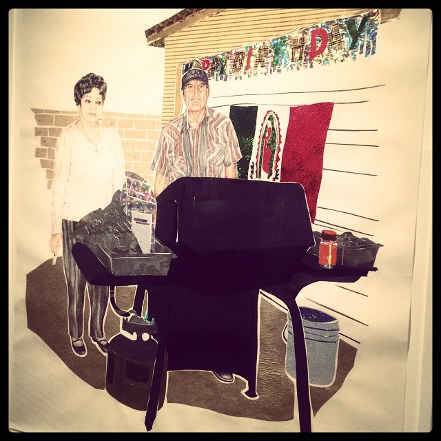 Downey Happy Birthday de Shizu Saldamando_2011 © DR/Musée d'Aquitaine — FredMJG/Instagram