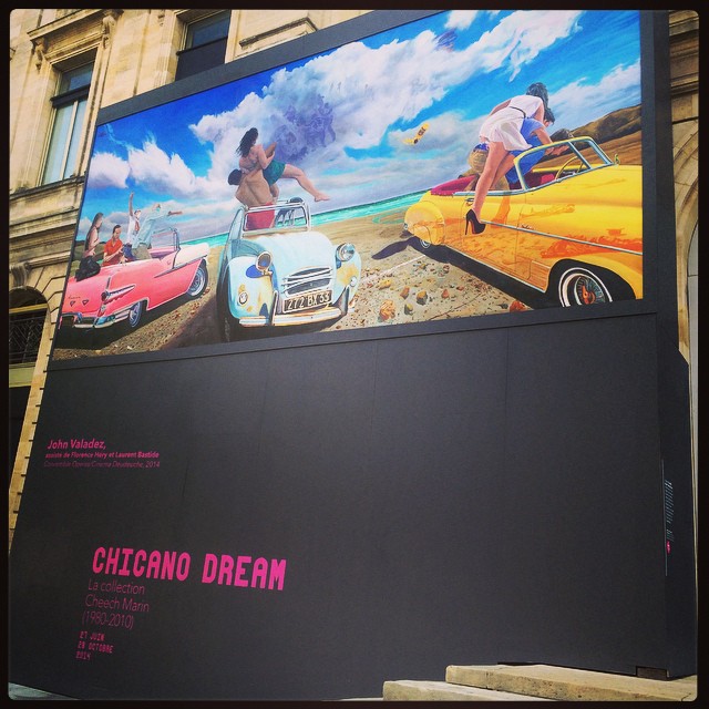 Convertible Operas/Cinema Deudeuche. Fresque murale de John Valadez, assisté de Florence Héry et Laurent Bastide exposée sur la façade du Musée d'Aquitaine © FredMJG/Instagram