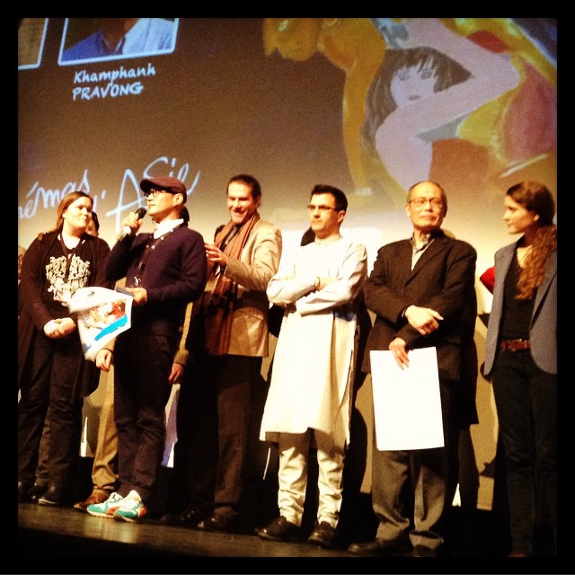 Lee Kwang-kuk, réalisateur de A matter of interpretation, entouré du Jury INALCO © FredMJG/Instagram