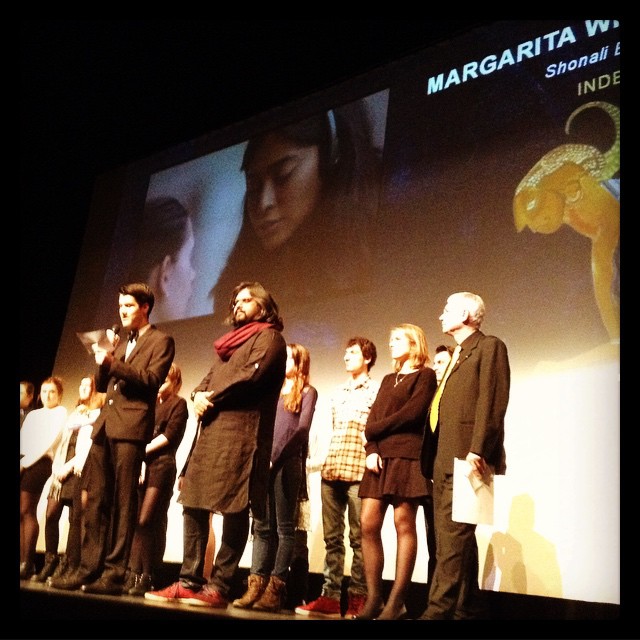 Nilesh Maniyar, co-réalisateur avec Shonali Bose de Margarita with a straw (Au micro, Pierre Convers, président du Jury Lycéens) © FredMJG/Instagram