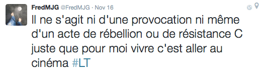 Vivre c aller au cinema_Tweet